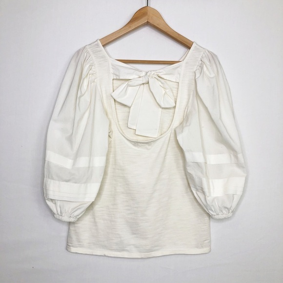 Nation, LTD cream, puff sleeve top - Picture 3 of 10